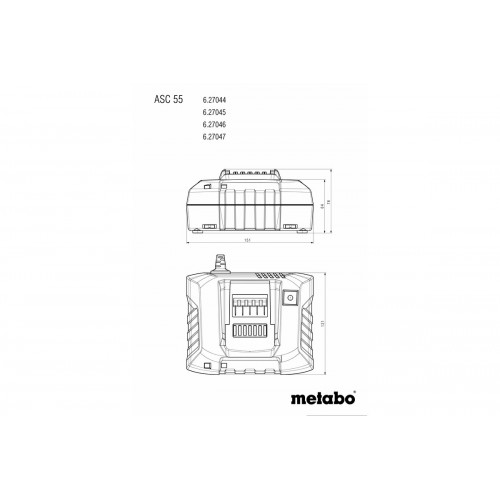 Đế Sạc Pin Metabo ASC 55 (55W - 4A)
