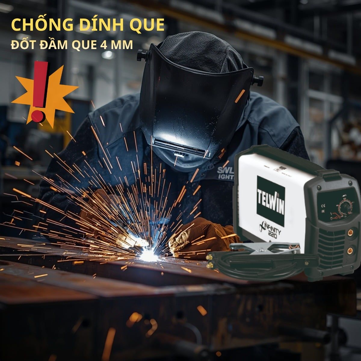 Chống Dính & Đốt Đầm Que Chịu Lực 4.0mm Của Infinity 220
