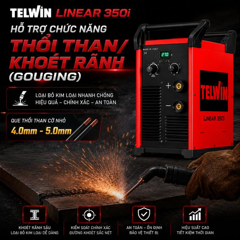 Khả Năng Hàn Hỗ Trợ Gouging CỦA LINEAR 350i