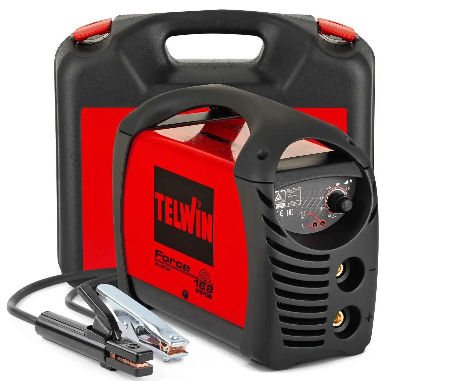Máy hàn FORCE 168 MPGE + CARRY CASE 150A tích hợp MPGE, bộ cáp MMA và vali nhựa