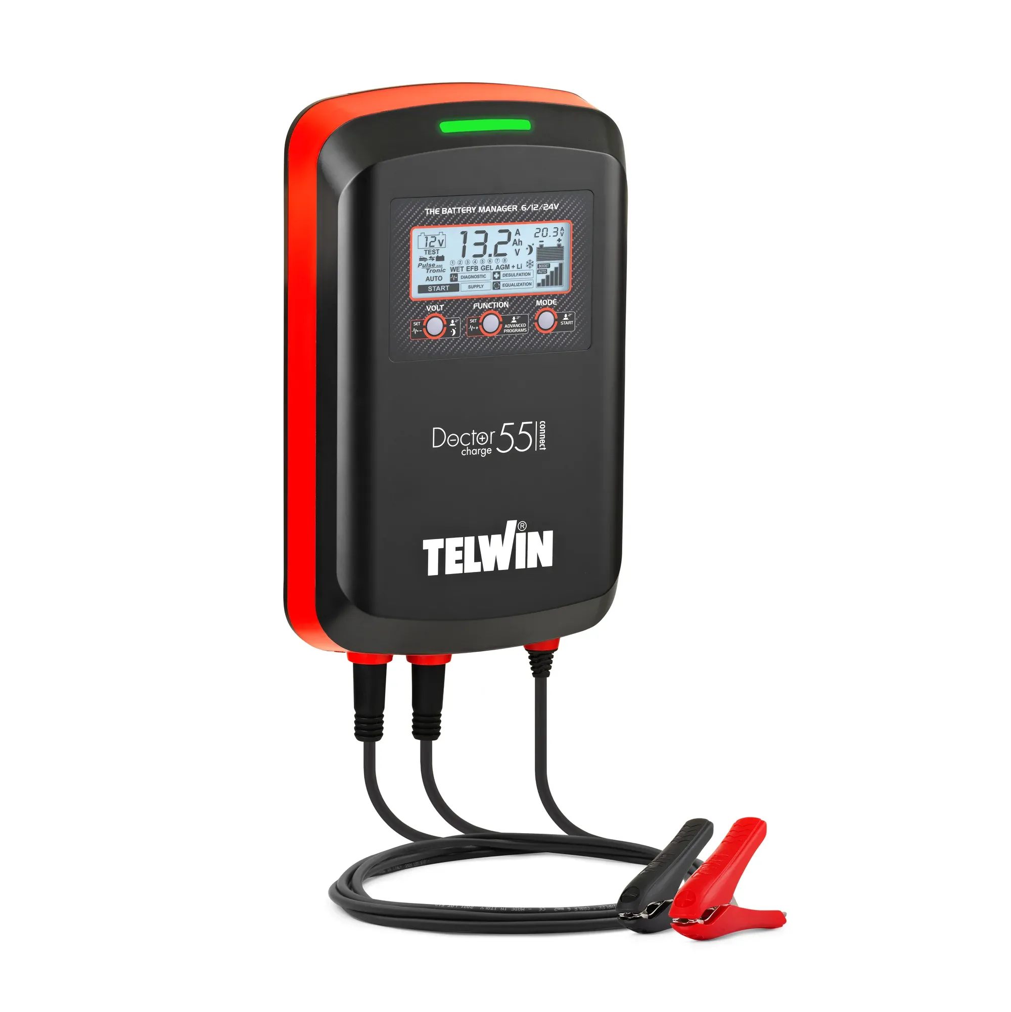 DOCTOR CHARGE 55 CONNECT Kết nối BLE hỗ trợ giám sát, cấu hình và lập báo cáo qua ứng dụng