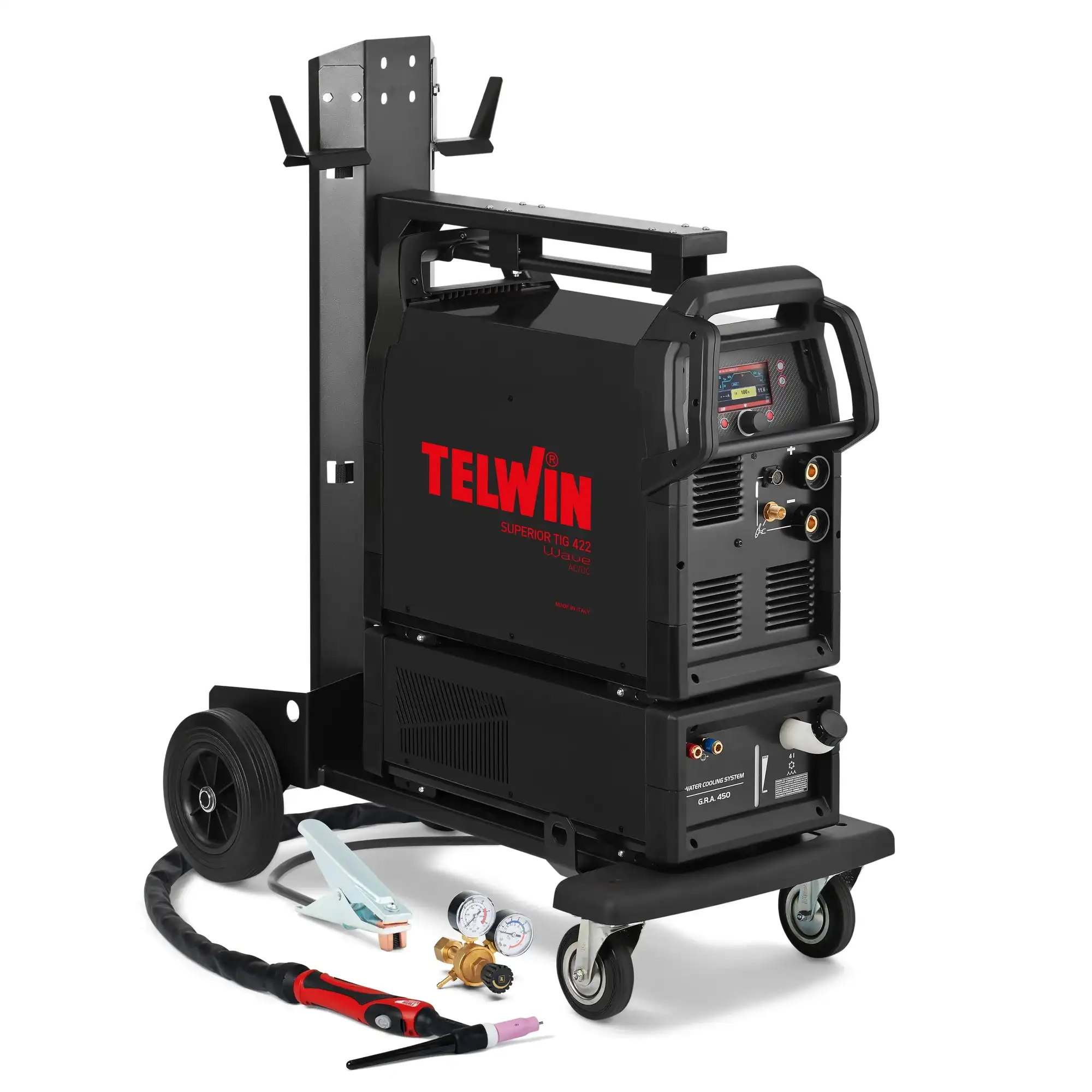 SUPERIOR TIG 422 WAVE AC/DC AQUA + TROLLEY là hệ thống hàn Inverter