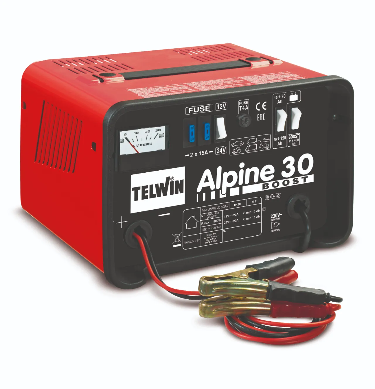 Thiết kế ALPINE 30 BOOST công nghiệp với ampe kế và cáp sạc tích hợp