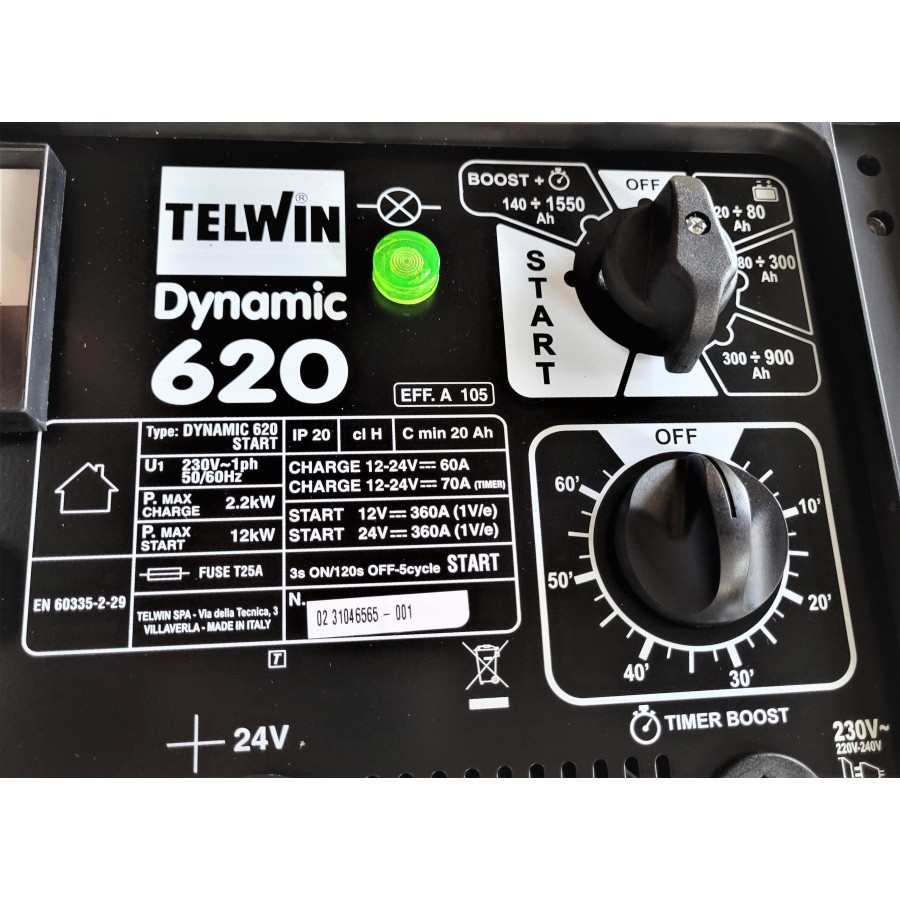 Chế độ sạc Máy Sạc Và Khởi Động Ắc Quy Telwin DYNAMIC 620 START
